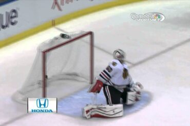 Dmitry Kulikov snap shot goal 2-2 Chicago Blackhawks vs Florida Panthers 10/22/13 NHL Hockey