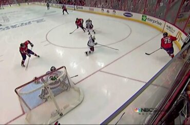 Matt Hendricks trucks Ryan McDonagh. NY Rangers vs Washington Capitals Game 3 5/2/12 NHL Hockey