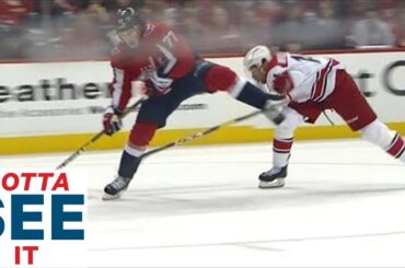 GOTTA SEE IT: Oshie Kicks Stick Out Of Williams' Hands, Snipes On Hurricanes