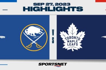 NHL Pre-Season Highlights | Sabres vs. Maple Leafs - September 27, 2023