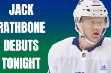 Canucks gameday news: Jack Rathbone will make his NHL debut tonight vs. the Oilers