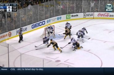 Brian Elliott robs Patrice Bergeron St. Louis Blues vs Boston Bruins Nov 18 2014 NHL