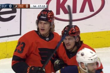 Oskar Lindblom Goal - Philadelphia Flyers vs Buffalo Sabres (2/26/19)