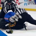 Brad Marchand & Jeff Petry Tumble To The Ice After Losing Their Cool