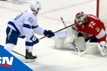 Blake Coleman Opens The Scoring With A Quick Shorthanded Backhand Goal