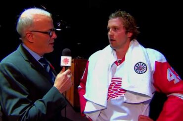 Darren Helm interview - HNIC Detroit Redwings vs Edmonton Oilers