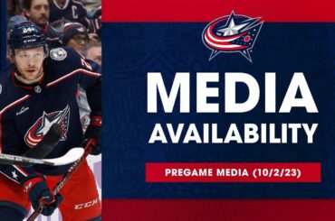 Mathieu Olivier, David Jiricek & HC Pascal Vincent preview preseason game vs. STL | Media (10/2/23)