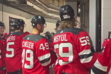 NJ Devils BEHIND THE SCENES Exiting The Locker Room Preseason Opener vs. Philadelphia Flyers 9/25/23