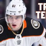 Troy Terry #61 (Anaheim Ducks) first NHL goal Jan 19, 2019