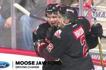 Warrior Goal 2 by #7 Brayden Tracey Moose Jaw (2) - Prince Alber