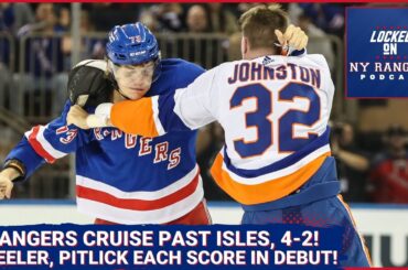 Rangers notch three early goals, cruise past Islanders! Pitlick and Wheeler each score in debut!
