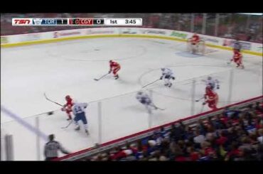 Toronto Maple Leafs vs  Calgary Flames |  Andersens strong breakaway save