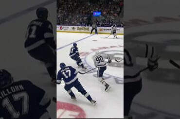 Tavares runs into a Sergachev wall at the buzzer