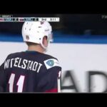 Casey Mittelstadt with a highlight reel goal to tie the game for the United States against Slovakia