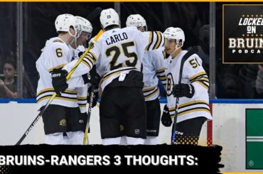 Bruins-Rangers 3 Thoughts: Kids can stay, more pucks on net, 3rd pair needs work