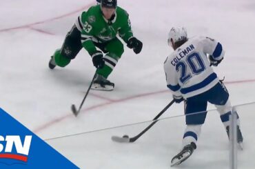 Cedric Paquette Threads Pass To Blake Coleman For Huge One-Timer