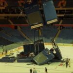 The time the Sabres' scoreboard crashed to the ice