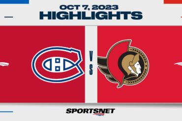 NHL Pre-Season Highlights | Canadiens vs. Senators - October 7, 2023