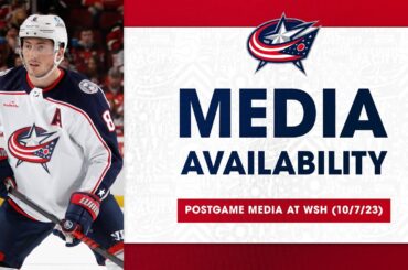Blue Jackets show CHARACTER and GRIT in 4-2 victory over Capitals IN D.C. | Postgame Media (10/7/23)
