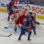 Connor McDavid of the Edmonton Oilers scores goal against Calgary Flames-NHL preseason 04-10-2023