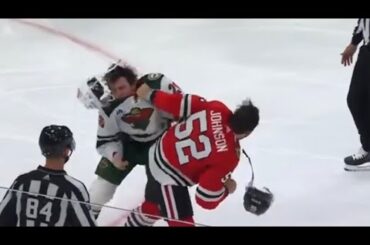 Connor Dewar lays a hit on Reese Johnson and Johnson wants to go