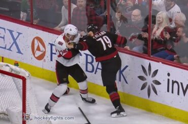 Mark Borowiecki vs Micheal Ferland Jan 18, 2019