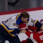 Nathan Walker drops the gloves with Jordan Oesterle