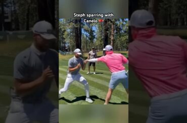 Throwback to Steph Curry trying to spar with Canelo Alvarez 😂