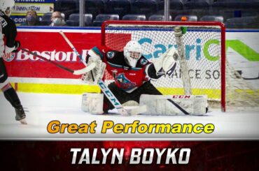 Talyn Boyko - Great saves this past weekend