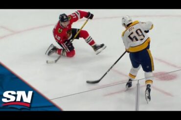 Roman Josi Nutmegs Alex DeBrincat To Set Up The Game-Winning Goal In Overtime