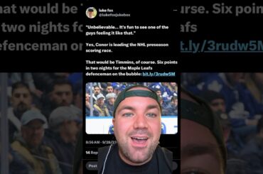 Toronto Maple Leafs Conor Timmins suffered a lower body injury and is week-to-week