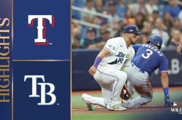 Rangers vs. Rays Wild Card Game 1 Highlights (10/3/23) | MLB Highlights