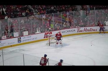Montreal Canadiens goalie Cayden Primeau warms up 1/17/23