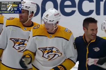 Cody Glass hit in head with slapshot from Tyson Barrie