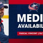 Pascal Vincent says Adam Fantilli is CONFIDENT, MATURE and PHYSICAL 😤| Media Availability (10/11/23)