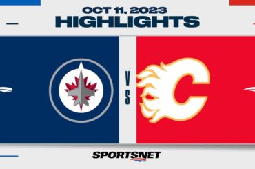 NHL Highlights | Jets vs. Flames - October 11, 2023
