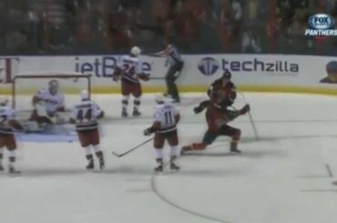 Jonathan Huberdeau first nhl goal in his first nhl game. Jan 19th 2013