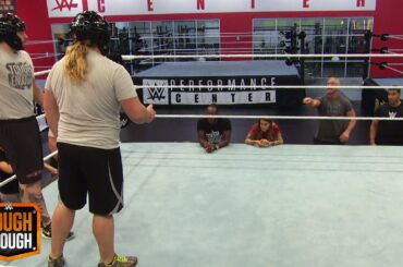 ZZ struggles with a dropdown drill: WWE Tough Enough Digital Extra, August 3, 2015