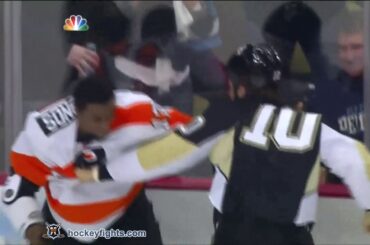 Wayne Simmonds vs Tanner Glass Feb 20, 2013