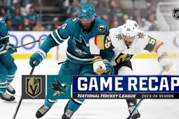 Golden Knights @ Sharks 10/12 | NHL Highlights 2023