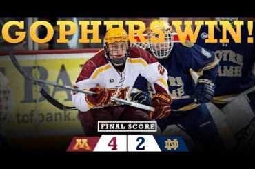 Highlights: Gopher Hockey Finishes Sweep vs. Notre Dame