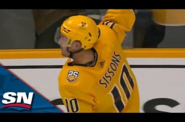 Predators' Colton Sissons Tucks Backhand Past Philipp Grubauer For Short-Handed Goal