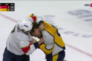 NHL Fight - Panthers @ Predators - Goudas vs Cousins - 06 03 2021