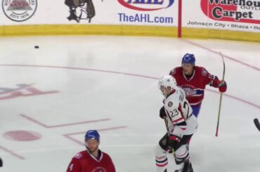 Scherbak fires a laser past Driedger