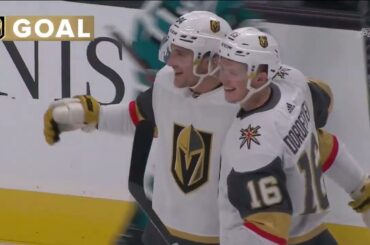 Pavel Dorofeyev's assist on Pachal's first NHL goal vs Sharks (12 oct 2023)