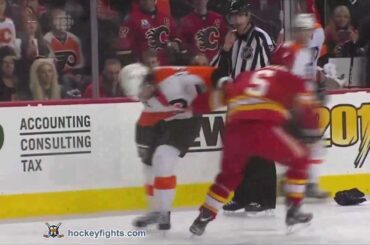 Scott Hartnell vs Mark Giordano Feb 25, 2012