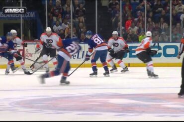 Kyle Okposo slapshot goal 2-1 Philadelphia Flyers vs NY Islanders 10/26/13 NHL Hockey