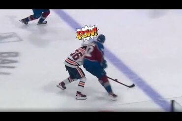 Gabriel Landeskog hit on Kailer Yamamoto