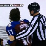 Steve Downie Huge Hit on Roman Josi - October 5th, 2013