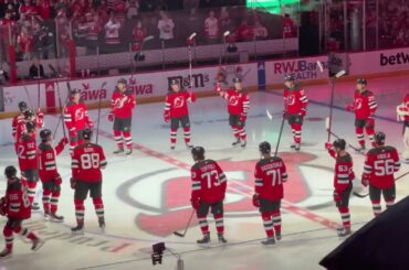 NJ Devils 2023-2024 Home Opener Player Introductions IN ARENA CAM Jack Hughes #njdevils